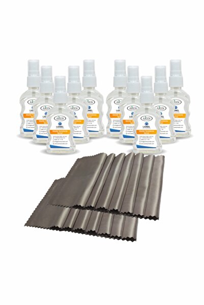 Lionel محلول تنظيف النظارات 10 قطع و10 قطع قماش من الألياف الدقيقة