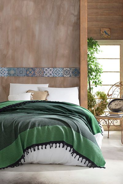 yesil yatak ortusu modelleri fiyatlari trendyol