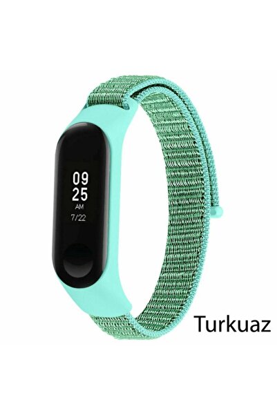 Bilişim Aksesuar Xiaomi Mi Band 3 4 5 6 Hasır Kumaş Örgü Spor Kordon Kayış