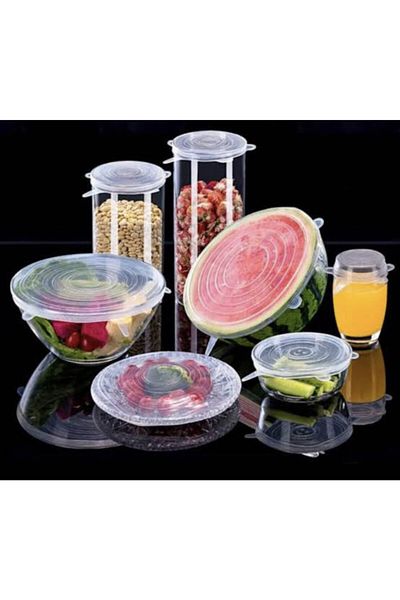 MİMOZA PARK Mimosa Freshness Preserving Storage Container Lid 6-Piece Silicone Stretch Lid