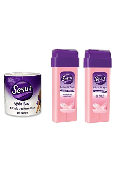 Genel Markalar Hassas Pembe Kartuş Ağda 100ml X 2 + Ağda Bezi Rulo 10 mt