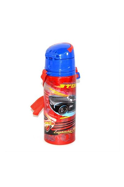 Hakan Çanta 97810 Model Cars Steel Water Bottle - with Straw and School Water Bottle