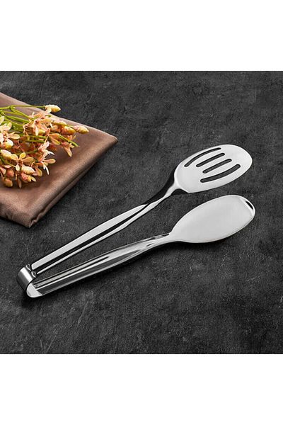 ÖzSa Home 304 Quality Salad Tongs 18/10 Stainless Steel Serving Tongs