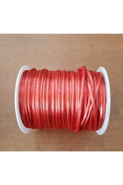 Bemsa Σατέν-φλούδα Σχοινί (RAT TAIL) Πάχος 2 mm. Χρώμα Ρόδι Λουλούδι 10 Μέτρα – Κορδέλα