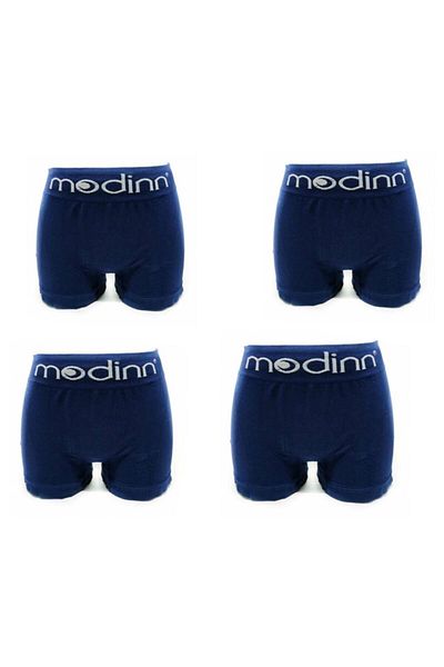 MODİNN Ανδρικό Navy Blue 4 τεμαχίων Microfiber Ανδρικό Boxer Lycra Flexible Seamless Boxer