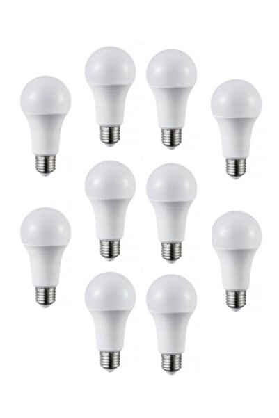 Noas 9w Led Ampul Beyaz Işık E-27 Duylu 10 Adet
