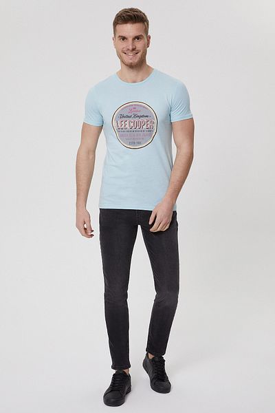 Lee Cooper Men's Enzo O Neck T-Shirt A.Blue 212 LCM242032