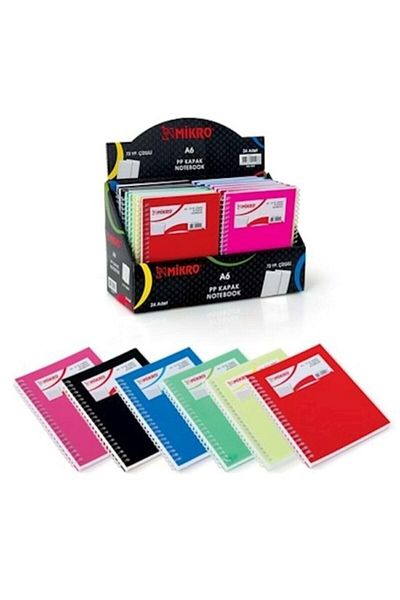 Mikro A6-72 غطاء PP لوحة مذكرة مخططة
