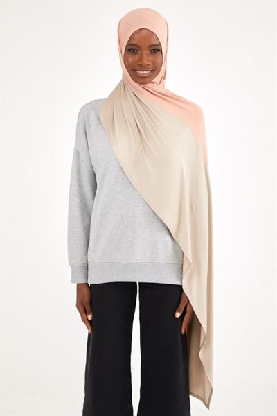 Differenza Two Color Shawl Nude\Light Mink