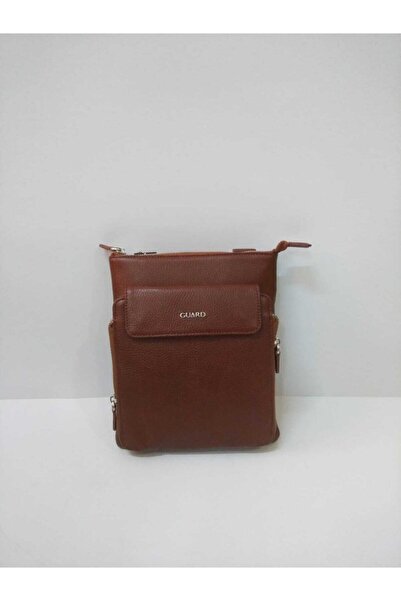 Guard Leather حقيبة كتف من الجلد باللون البني 1783