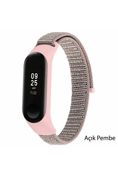 Bilişim Aksesuar Xiaomi Mi Band 3 4 5 6 Uyumlu  Hasır Kumaş Örgü Spor Kordon ...
