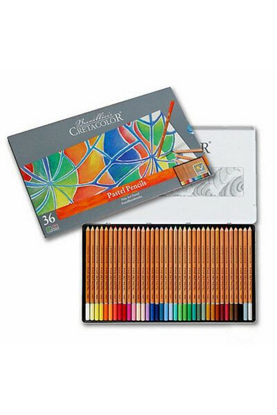 CretaColor Fine Art Pastel Pencil Tin Box Set of 36