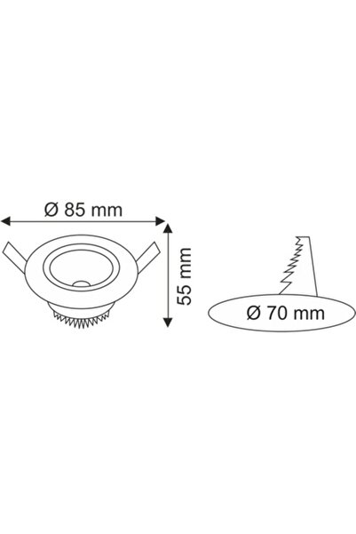 Genel Markalar 5 W Saten Kasa Sıva Altı Gün Işığı 3000k Cob Led Spot