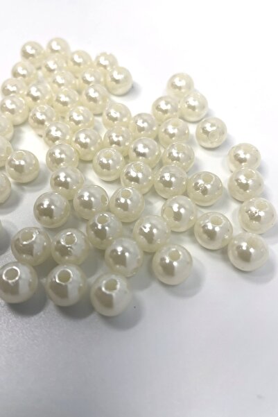 Tahtakaledeyim لوكس حبات اللؤلؤ 10 مم بلاستيك لون كريمي (50 جرام)