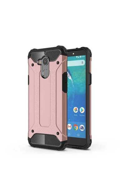 noktaks General Mobile Gm 8 Compatible - Case Double Layer Protective Crash M...