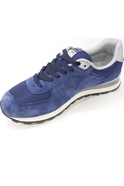 Hammer Jack 19250 Μπλε γνήσιο δέρμα Ανδρικά αθλητικά παπούτσια casual sneaker με χοντρή σόλα με κορδόνια