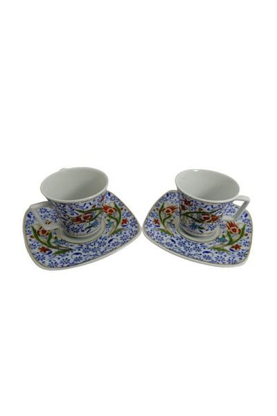 Kütahya Porselen Handmade Coffee Set for 2 Persons 3863