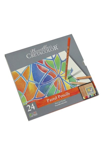 CretaColor Fine Art Crayon Set 24 Colors Metal Box 47024