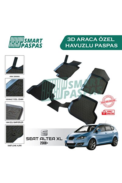 smart paspas Seat Altea Xl 2008 Ve Sonrası 3d Havuzlu Paspas