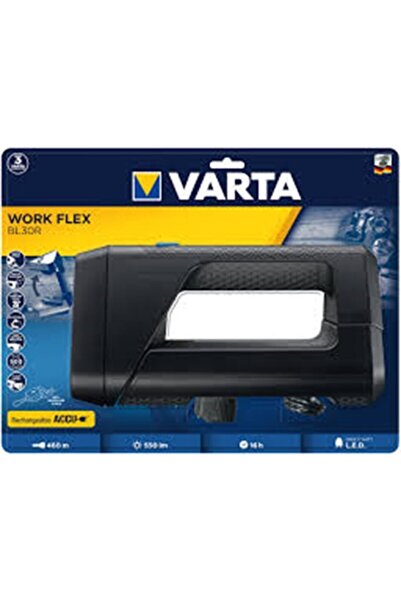 Varta Work Flex Şarjlı El Feneri Siyah Led 18684