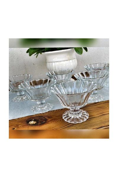 ALMARANDİ 6 Pieces Footed Glass Presentation Holder