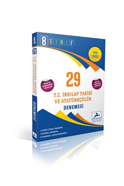 paraf yayınları 8. Sınıf T.C. İnkılap Tarihi Ve Atatürkçülük 29'lu Branş Dene...