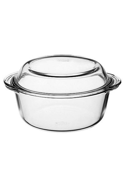 Paşabahçe 2 Liter Round Pyrex Pot - With Lid, Bc150