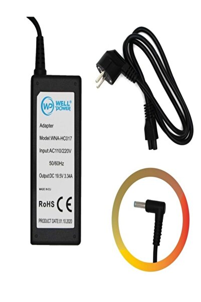 WELL POWER Dell Hp Notebook Laptop Adaptörü 19,5v 3.34a 65w 4.5x 3.0 Mm Noteb...