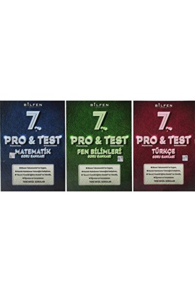 Bilfen Yayıncılık Bilfen 7. Sınıf Pro & Test Matematik Türkçe Fen Soru Bankas...