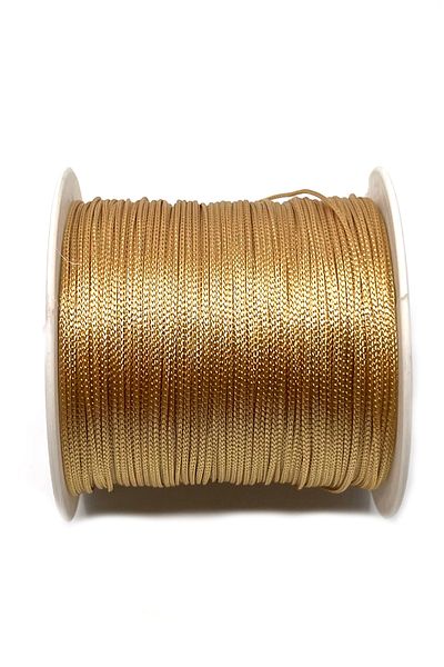 Tahtakaledeyim Macrame Parachute Rope 1 Mm 100 Meters Gold Color, Jewelry Rope (1 Coil 100 Meters)