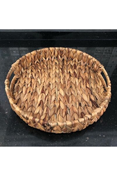 Buenno Hasır Tepsi Doğal Örme Hasır Tepsi Yuvarlak Hasır Tepsi