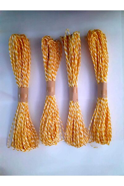 Mahi Max Yellow White Double Color 20m Paper Rope - 4 Pieces