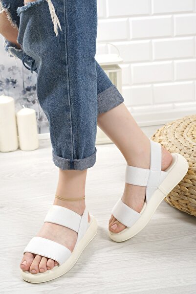 PASSAGE SHOES 6006 White Stretch Women's Sandals