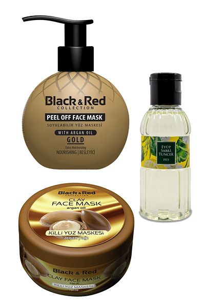Black Red Black & Red Peel-Off Gold Face Mask Nourishing 250 ml- Clay Face Mask Argan 400gr