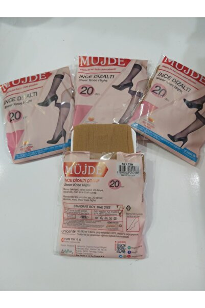 Müjde جوارب ملونة بطول الركبة مكونة من 4 قطع