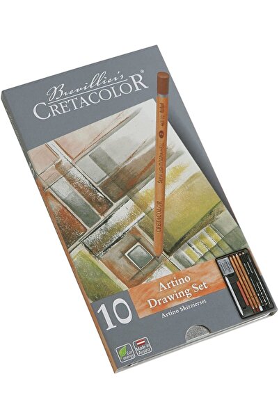 CretaColor طقم رسم أرتينو 10 قطع - علبة صفيح