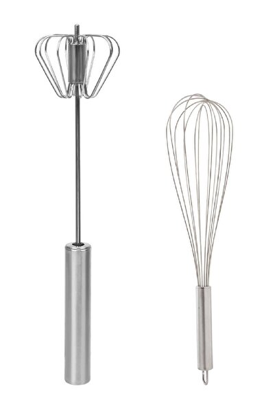 Kitchen Live 2'li Çelik Basmalı Mixer Ve Tel Çırpıcı Seti
