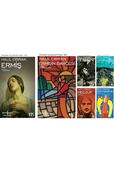 TÜRKİYE İŞ BANKASI KÜLTÜR YAYINLARI Halil Cibran 6 Kitap Set (ermiş- Ermişin Bahçesi- Kum Ve Köpük- Gezgin- Meczup- Kırık Kanatlar)