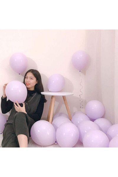 Parti dolabı 30 Pack Lilac Macaron Pastel Color Matte Balloon