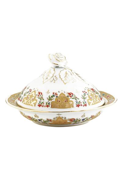 Kütahya Porselen 20 cm El Yapımı Şekerlik Dekor 412