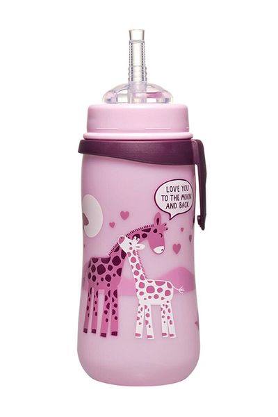Nip Glass with Straw 330 Ml Girl