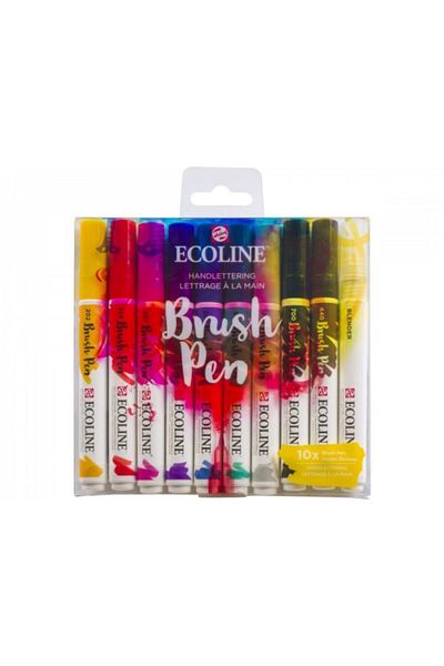 Talens Ecoline Brush Pen Set of 10 Calligraphy 9800