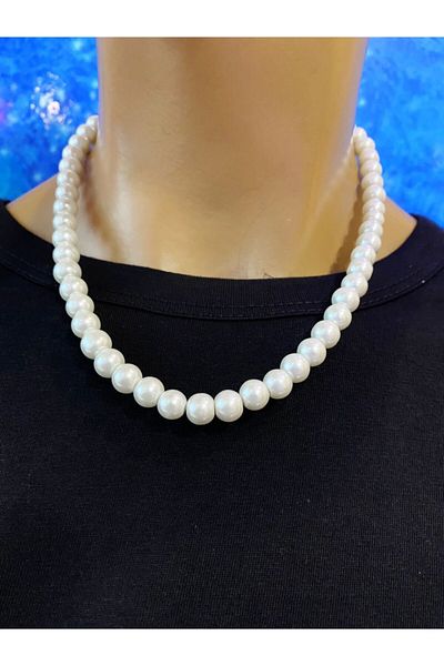 Panda Women's White Pearl Detailed Necklace
