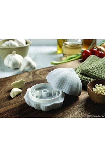 FırsatVar Sarımsak Şeklinde Plastik Sarımsak Ezici Rondo Ve Saklama Kabı