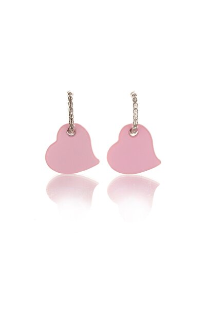 Leerybee ماتي الوردي أقراط القلب مضاد الأرجية