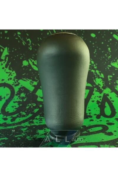 AutoAll Duster Logan Sandero Yellow Leather Stitched Shiny Cover Gear Shift Knob