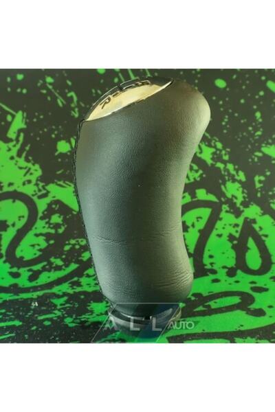 AutoAll Duster Logan Sandero Black Leather Stitched Cover Gear Shift Knob