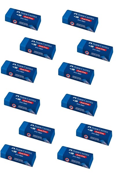 Faber Castell 12 bucăți de șters pentru examene, albastru