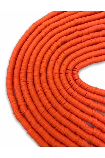 Hedef Bijuteri 8 مللي متر اللون البرتقالي بوليمر كلاي فيمو سلسلة الخرزة ، 40 ...