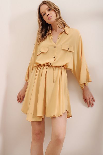 Trend Alaçatı Stili Dress - Yellow - A-line